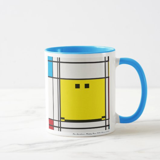 mondrian happy face mok (Rechts)