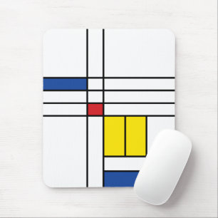 Mondrian II Minimalist de Stijl Modern Art Design Muismat