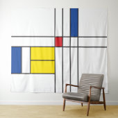 Mondrian II Minimalist de Stijl Modern Art Design Wandkleed (In Situ (horizontaal))