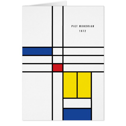 Mondrian II Minimalistisch De Stijl Modern Kunst D (Voorkant)