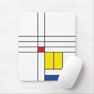 Mondrian II Minimalistisch De Stijl Modern Kunst D Muismat