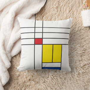 Mondrian II Minimalistische De Stijl Moderne Kunst Kussen