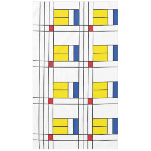Mondrian II Minimalistische De Stijl Moderne Kunst Tafelkleed