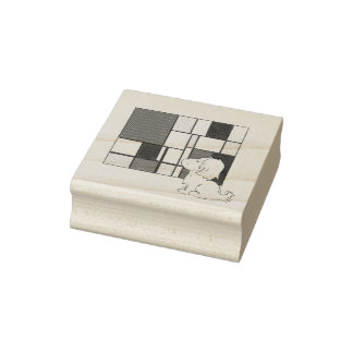 Mondrian Inspired Chamomile Rubberstempel