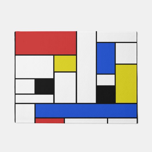 Mondrian Lijnen Deurmat (Voorkant)