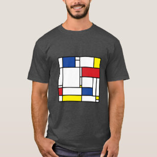 Mondrian Minimalistische De Stijl Moderne Kunst fa T-shirt