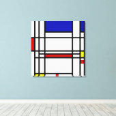 Mondrian Modern Art Canvas Afdruk (Insitu (Houten vloer))