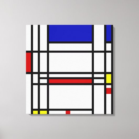 Mondrian Modern Art Canvas Afdruk (Voorkant)