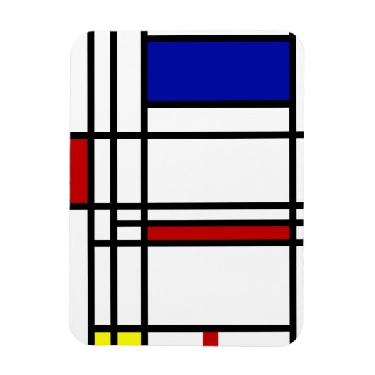 Mondrian Modern Art Magneet (Verticaal)