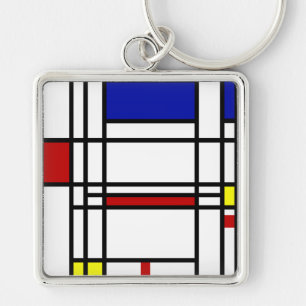 Mondrian Modern Art Sleutelhanger