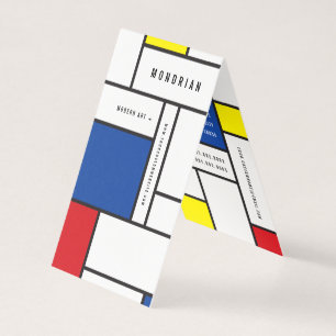 Mondrian Moderne Kunst De Stijl Minimalistisch Abs Visitekaartjes