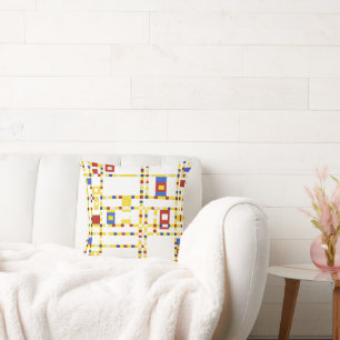 Mondrian - oreiller à lancer Broadway Boogie Woogi