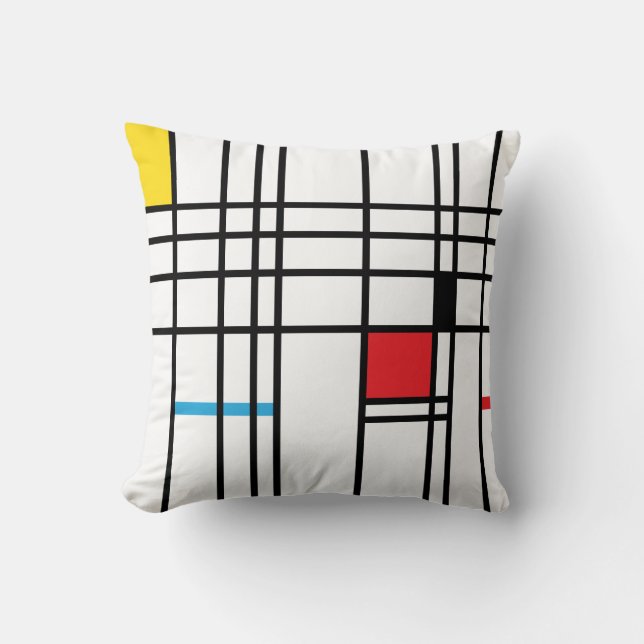 Mondrian Pattern Cushion Kussen (Voorkant)