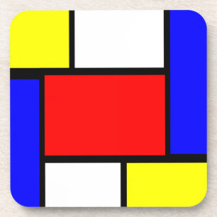 Mondrian Pattern Style Drankjes Onderzetter