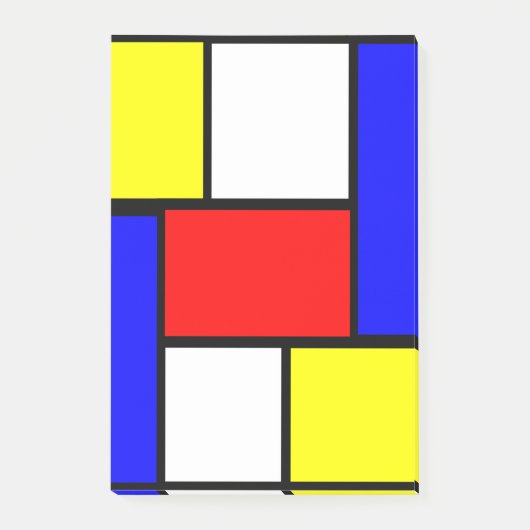 Mondrian Pattern Style Post-it® Notes (Voorkant)