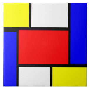 Mondrian Pattern Style Tegeltje