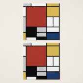 Mondrian Peinture Rouge Plane Jaune Noir Gris Bleu (Devant & derrière)