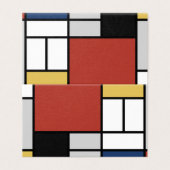 Mondrian Peinture Rouge Plane Jaune Noir Gris Bleu (Outside Unfolded)