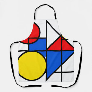 Mondrian Primaire Kleurcompositie Schort