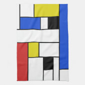 Mondrian raye la serviette de cuisine 16" x 24" (Vertical)