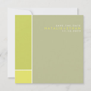 Mondrian Retro Mod Art Colorful Save the Date