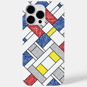 Mondrian Scribbles minimalist de Stijl Modern Art Case-Mate iPhone 14 Pro Max Hoesje