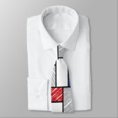 Mondrian Scribbles minimalist de Stijl Modern Art Stropdas (Gebonden)
