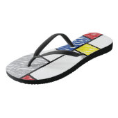 Mondrian Scribbles minimalist de Stijl Modern Art Teenslippers (Schuin)