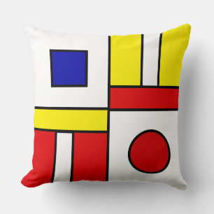 Mondrian stijl abstracte kunst kussen