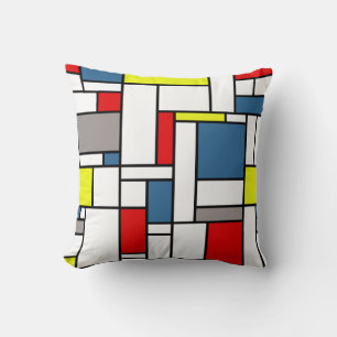 Mondrian-stijl ontwerp kussen
