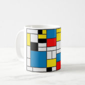 Mondrian Style Koffiemok (Voorkant links)