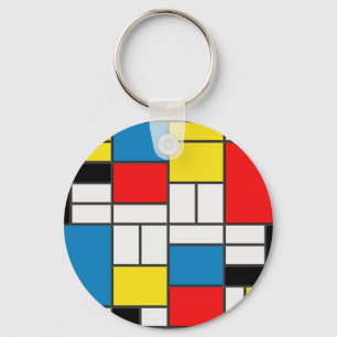 Mondrian Style Sleutelhanger
