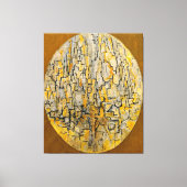 MONDRIAN - TABLEAU 3 COMP. in Oval (Bomen) - 1913 Canvas Afdruk (Voorkant)