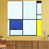 MONDRIAN TABLEAU I met Rood, Zwart, Blauw & Geel Canvas Afdruk (Insitu (Woonkamer))
