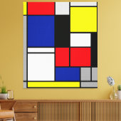 MONDRIAN - TABLEAU No. II - 1921-25 - De Stijl - Canvas Afdruk (Insitu (Woonkamer))