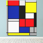 MONDRIAN - TABLEAU No. II - 1921-25 - De Stijl - Canvas Afdruk (Insitu (Houten vloer))