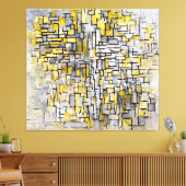 MONDRIAN - TABLEAU Nr. 2 - Comp. Nr. VII - 1913 - Canvas Afdruk (Insitu (Woonkamer))
