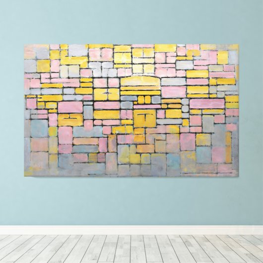 MONDRIAN - TABLEAU Nr. 2 COMPOSITIE Nr. V - 1914 Canvas Afdruk (Insitu (Houten vloer))