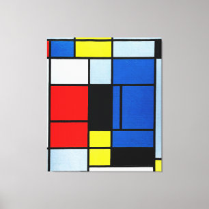 MONDRIAN - TABLEAU Nr. I - 1921-25  - De Stijl - Canvas Afdruk