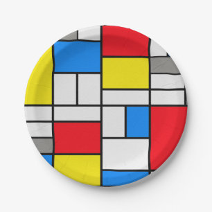 Mondrian Theme Elegant Bord