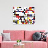 Mondrianesque Canvas Afdruk (Insitu (Woonkamer))