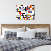 Mondrianesque Canvas Afdruk (Insitu (Slaapkamer))