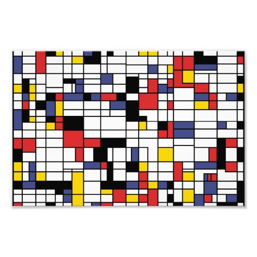 Mondrianesque Foto Afdruk (Voorkant)