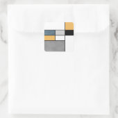 Mondrische inspiratie vierkante sticker (Tas)