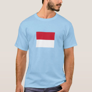 Monegaskische vlag t-shirt