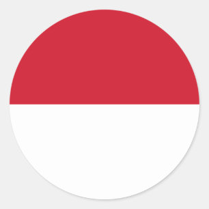 Monegaskische vlag, vlag van Monaco Ronde Sticker