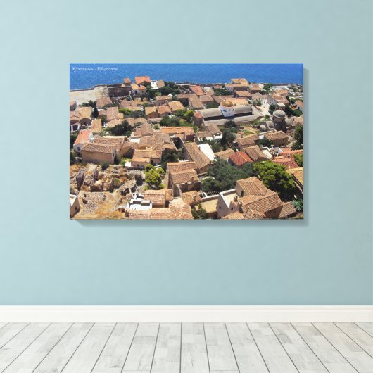Monemvasia - Peloponnesos Canvas Afdruk (Insitu (Houten vloer))