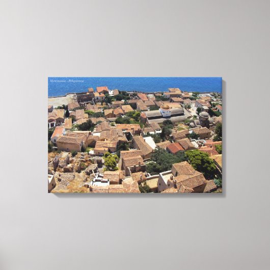 Monemvasia - Peloponnesos Canvas Afdruk (Voorkant)