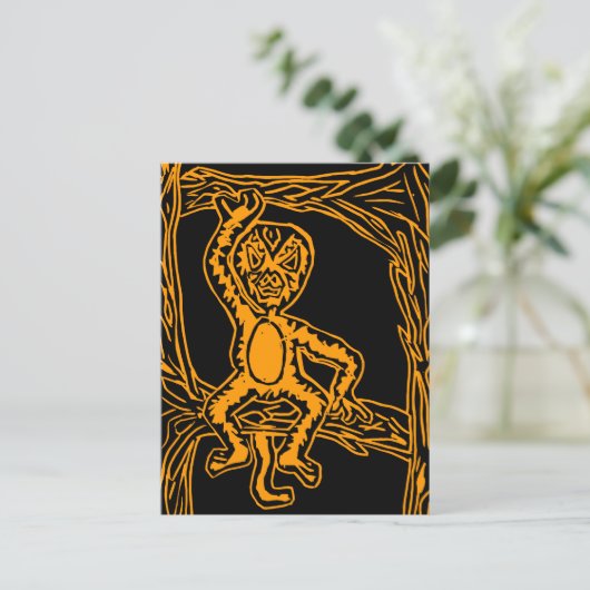 monenhoutbewerking briefkaart (Staand voorkant)