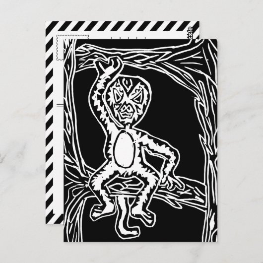 monenhoutbewerking briefkaart (Voorkant / Achterkant)